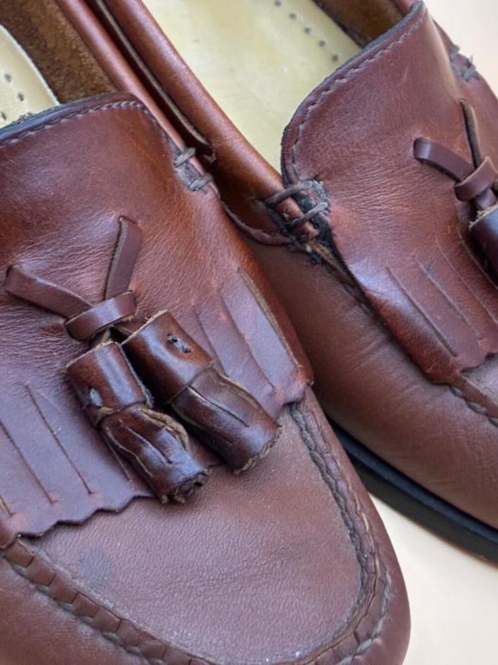 G.H. Bass & Co Weejuns Kiltie Tassel Loafer Women's 8.5M Jackie Brown Leather - Picture 5 of 11